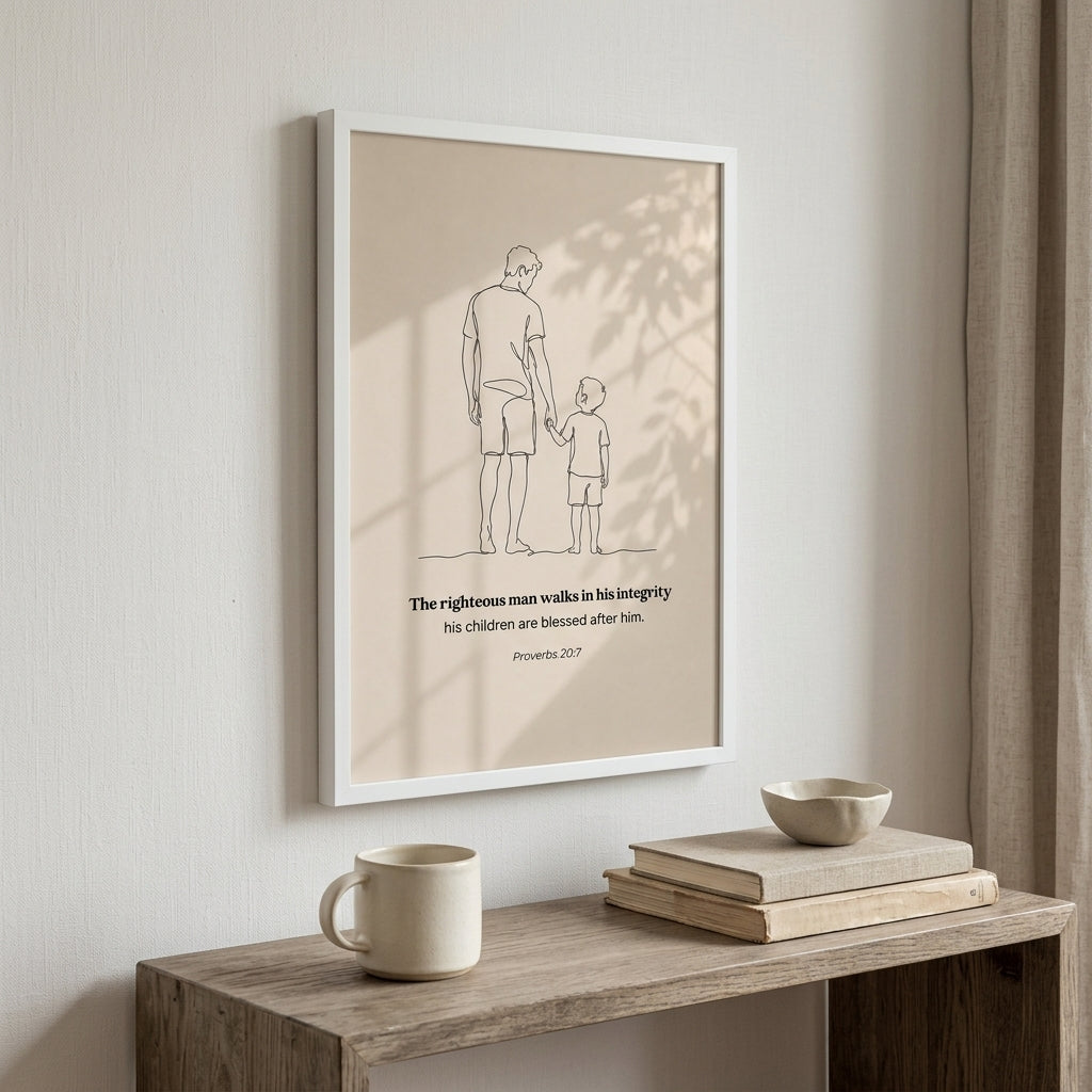 FATHER’S DAY CHRISTIAN GIFT: Christian Desk Decor | A5, A4, A3 sizes Photo Frames