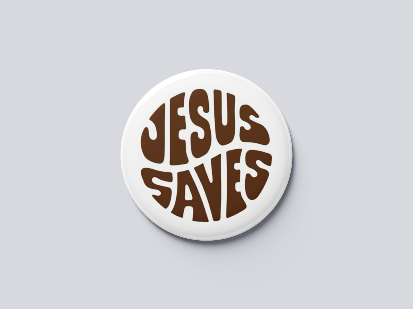 "JESUS SAVES" Fridge Magnet (Big Size) | Christian Decor | Premium Quality Round Badge