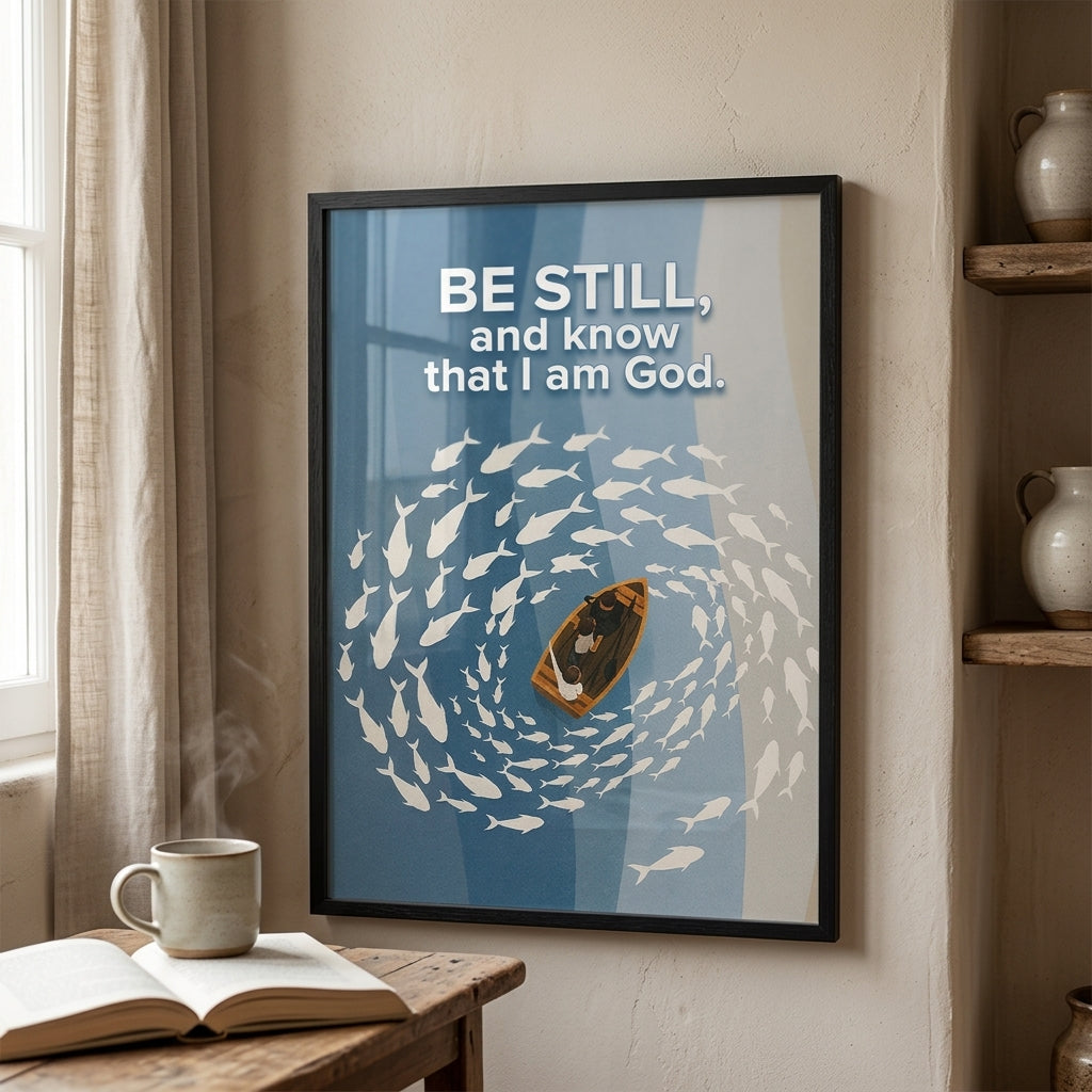 Be Still and Know That I Am God – Photo Frame_A4 Size ( 12inch*8inch ) | Premium Black Frame