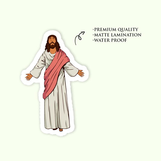 Jesus Christ Christian Sticker | Waterproof Matte Vinyl Faith Sticker