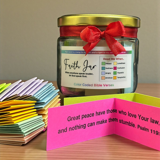 Faith Jar – Color Coded Bible Verses for Every Emotion