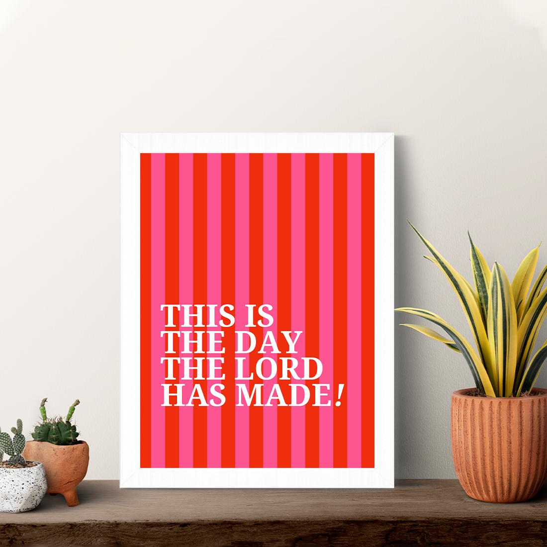This Is The Day The Lord Has Made” – Psalm 118:24 Table/Wall Decor : A5 Photo Frame (5in*7in)