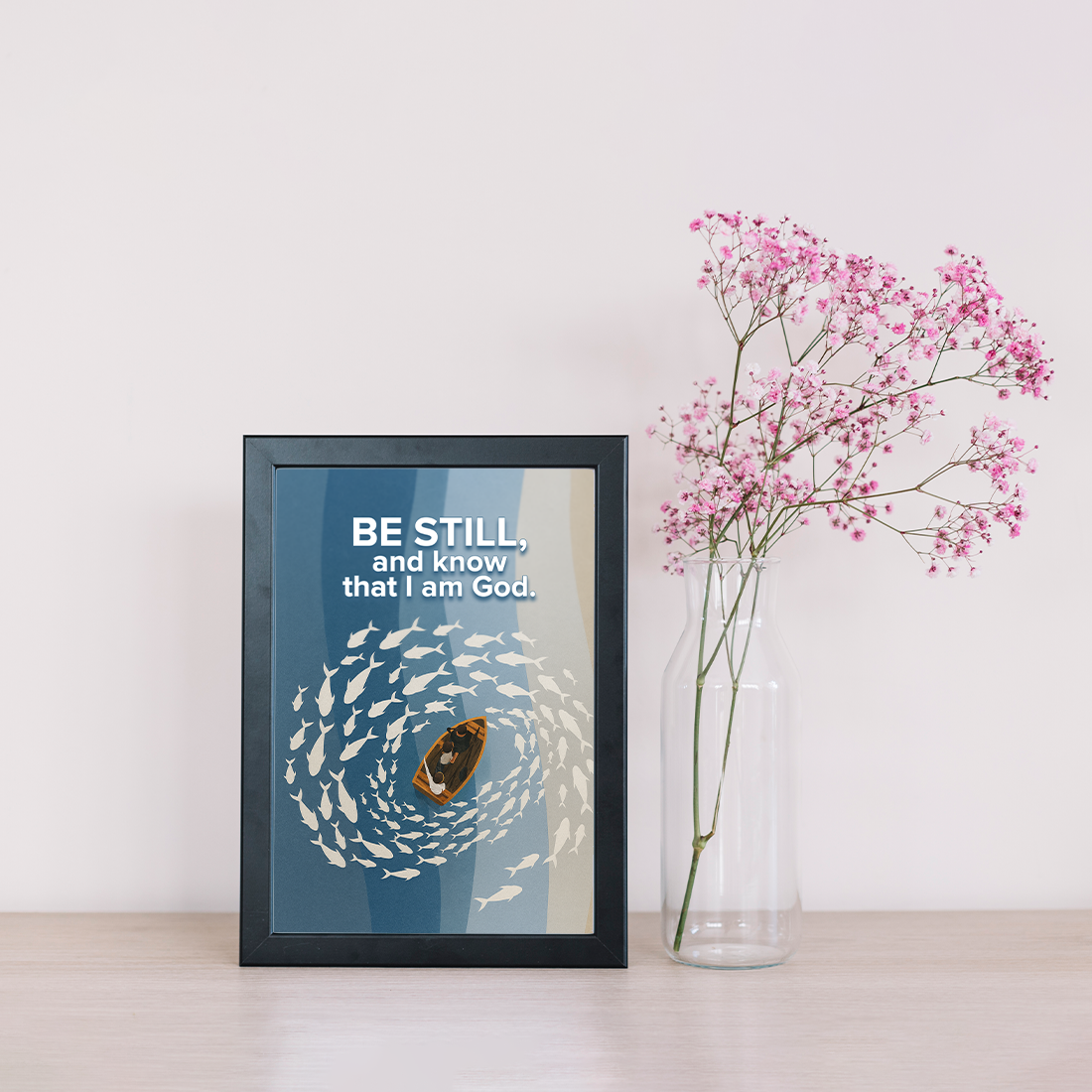 Be Still and Know That I Am God – Photo Frame_A4 Size ( 12inch*8inch ) | Premium Black Frame