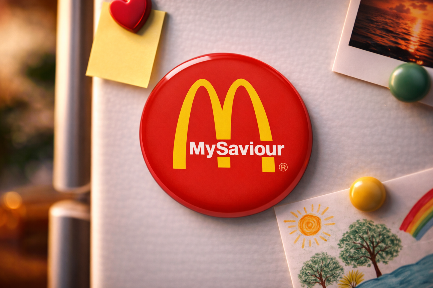 "Your Sorrow will turn into Joy" Fridge Magnet (Big Size) | Christian Decor | Premium Quality Round Badge