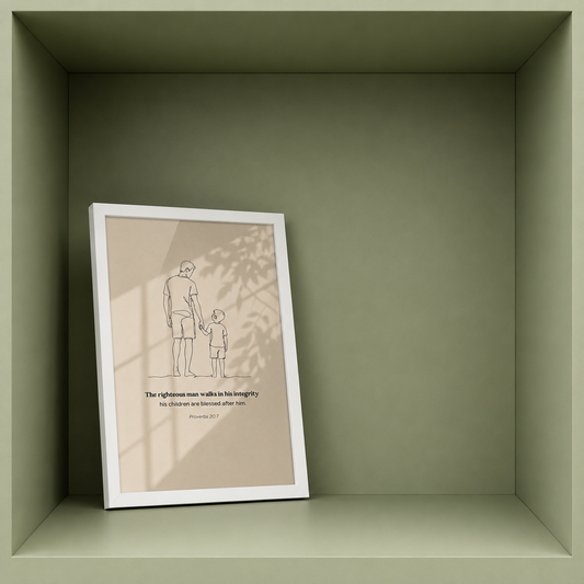 FATHER’S DAY CHRISTIAN GIFT: Christian Desk Decor | A5, A4, A3 sizes Photo Frames