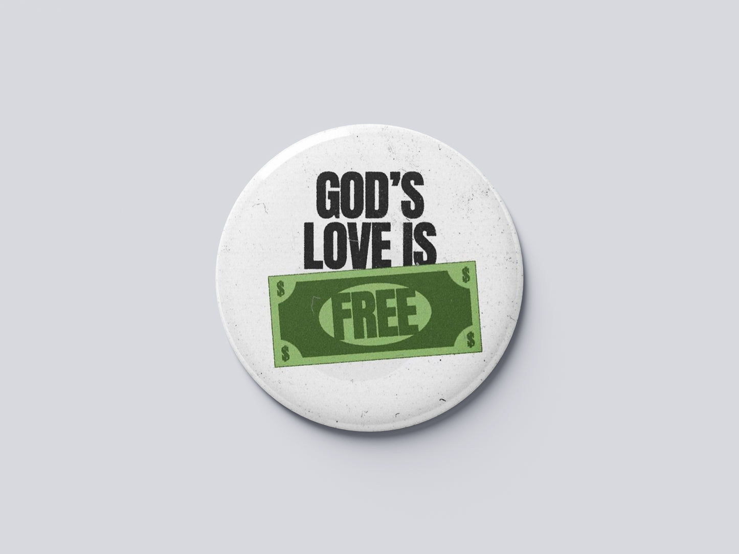 God’s Love Is Free_Bible Verse Fridge Magnet (Big Size) | Christian Decor | Premium Quality Round Badge