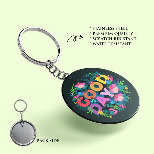 GOOD DAY : Stainless Steel Keyring | Bible Verse Keychain | Premium Stainless Steel