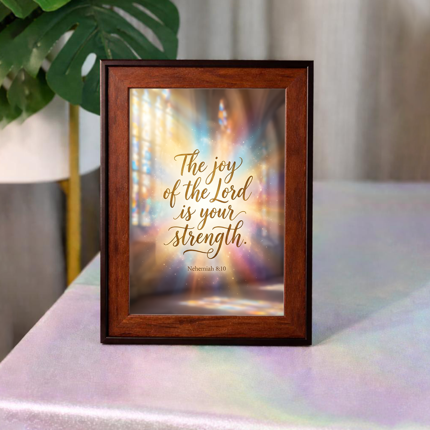 The Joy of the Lord Is Your Strength Table/Wall Decor : A5 Photo Frame (5in*7in) size