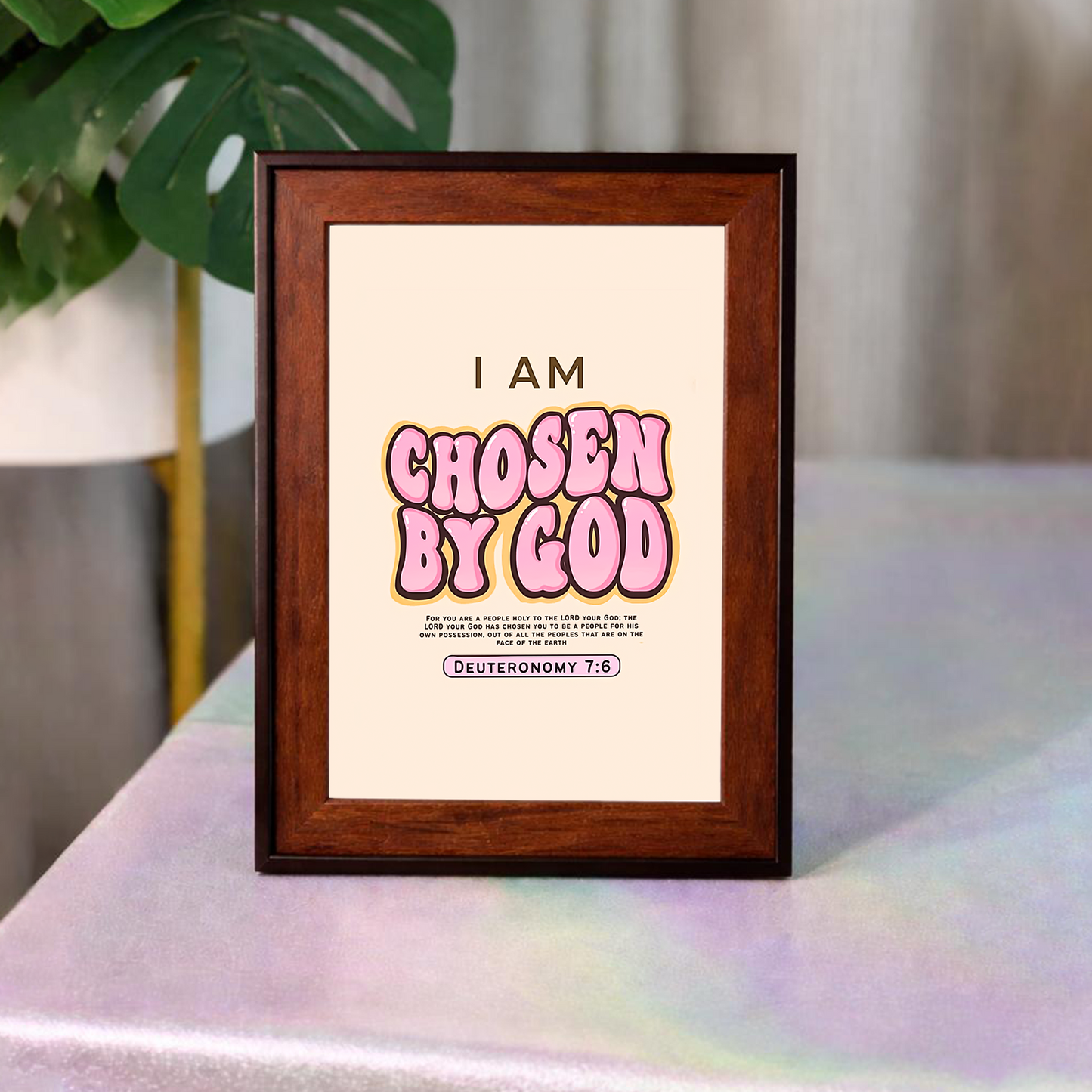 I'M CHOSEN BY GOD Table/Wall Decor : A5 Photo Frame (5in*7in) size