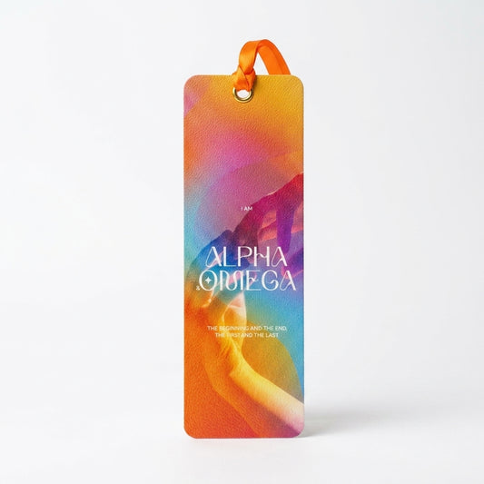 I AM ALPHA OMEGA | Bible Bookmark with Satin Ribbon