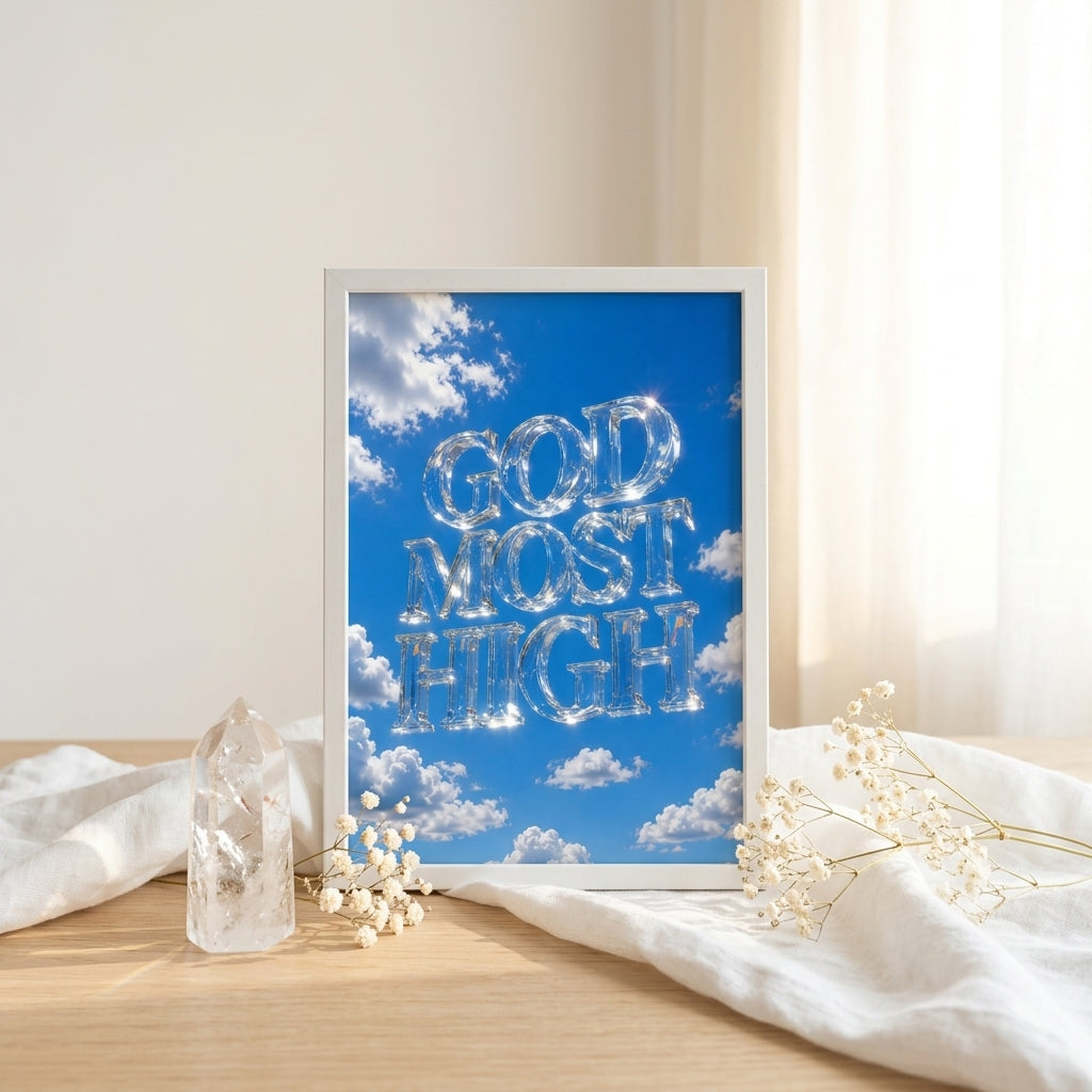 GOD MOST HIGHT : Christian Desk Decor | A5, A4, A3 sizes Photo Frames