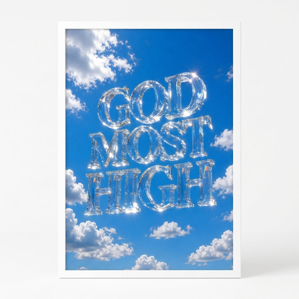 GOD MOST HIGHT : Christian Desk Decor | A5, A4, A3 sizes Photo Frames
