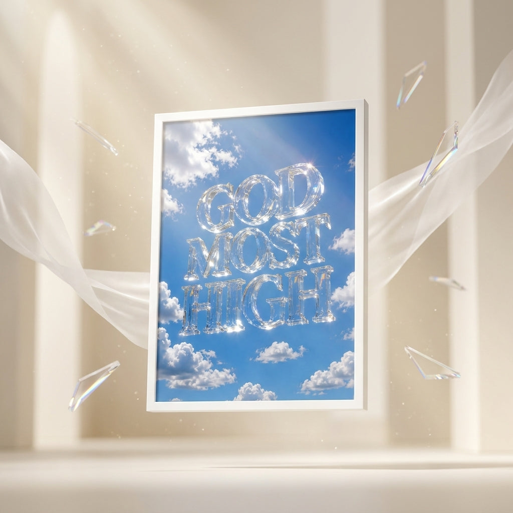 GOD MOST HIGHT : Christian Desk Decor | A5, A4, A3 sizes Photo Frames