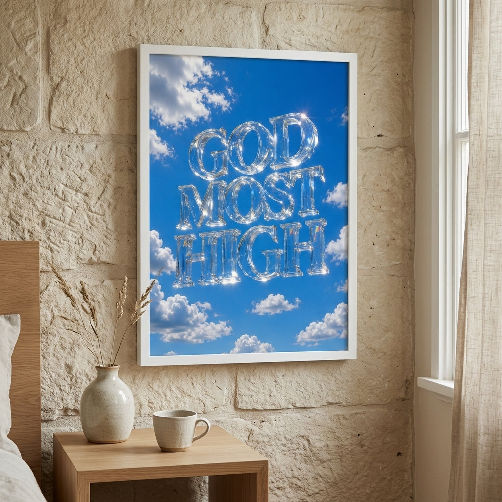 GOD MOST HIGHT : Christian Desk Decor | A5, A4, A3 sizes Photo Frames