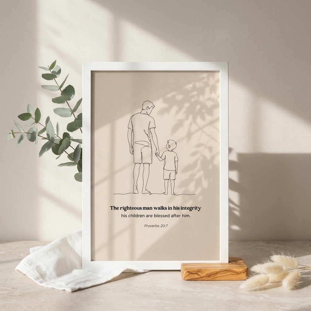 FATHER’S DAY CHRISTIAN GIFT: Christian Desk Decor | A5, A4, A3 sizes Photo Frames