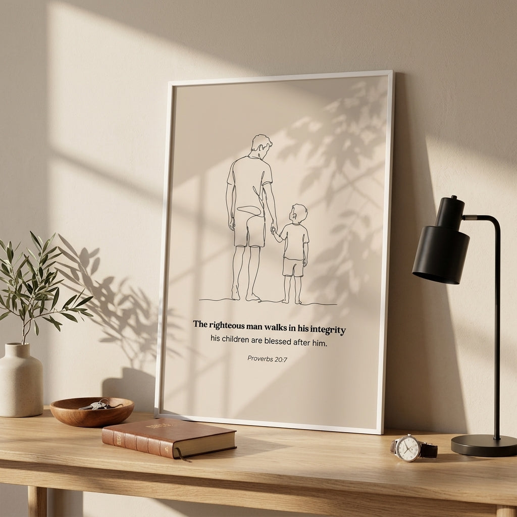 FATHER’S DAY CHRISTIAN GIFT: Christian Desk Decor | A5, A4, A3 sizes Photo Frames