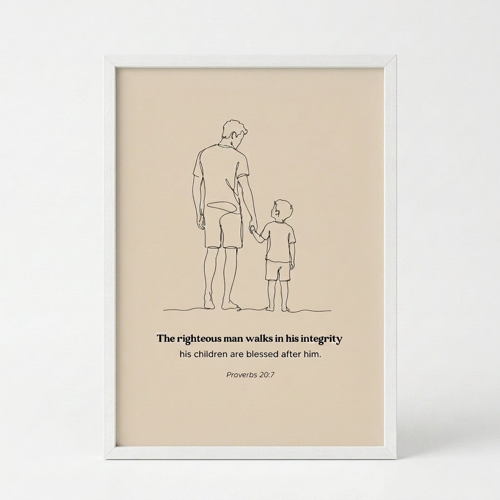 FATHER’S DAY CHRISTIAN GIFT: Christian Desk Decor | A5, A4, A3 sizes Photo Frames
