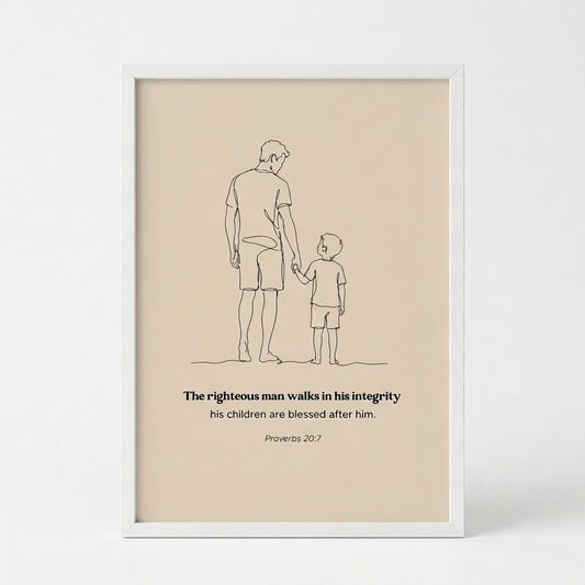FATHER’S DAY CHRISTIAN GIFT: Christian Desk Decor | A5, A4, A3 sizes Photo Frames