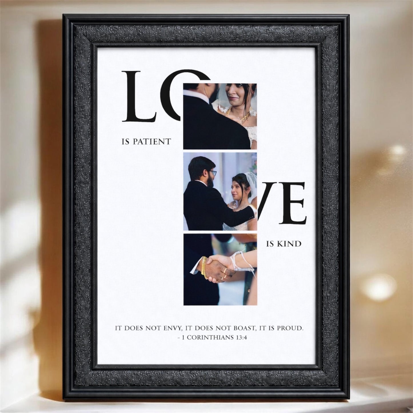 Cutom Couple Photo frame with Bible Verse_12inch * 18inch size Premium Frame