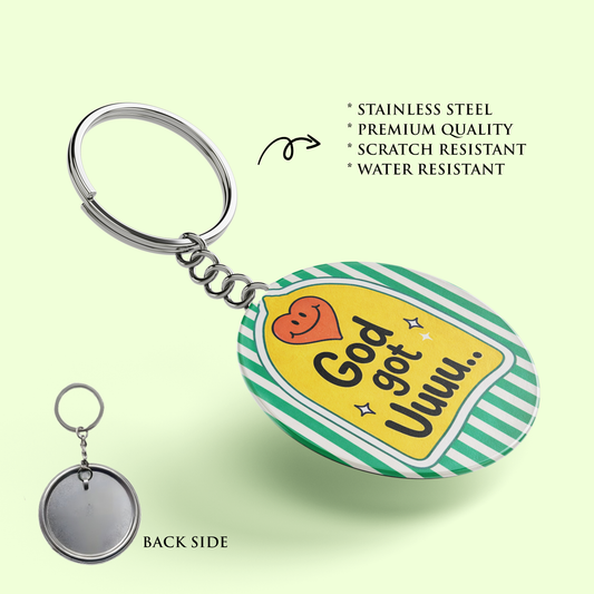 GOD GOT UUUU.... : Stainless Steel Keyring | Bible Verse Keychain | Premium Stainless Steel
