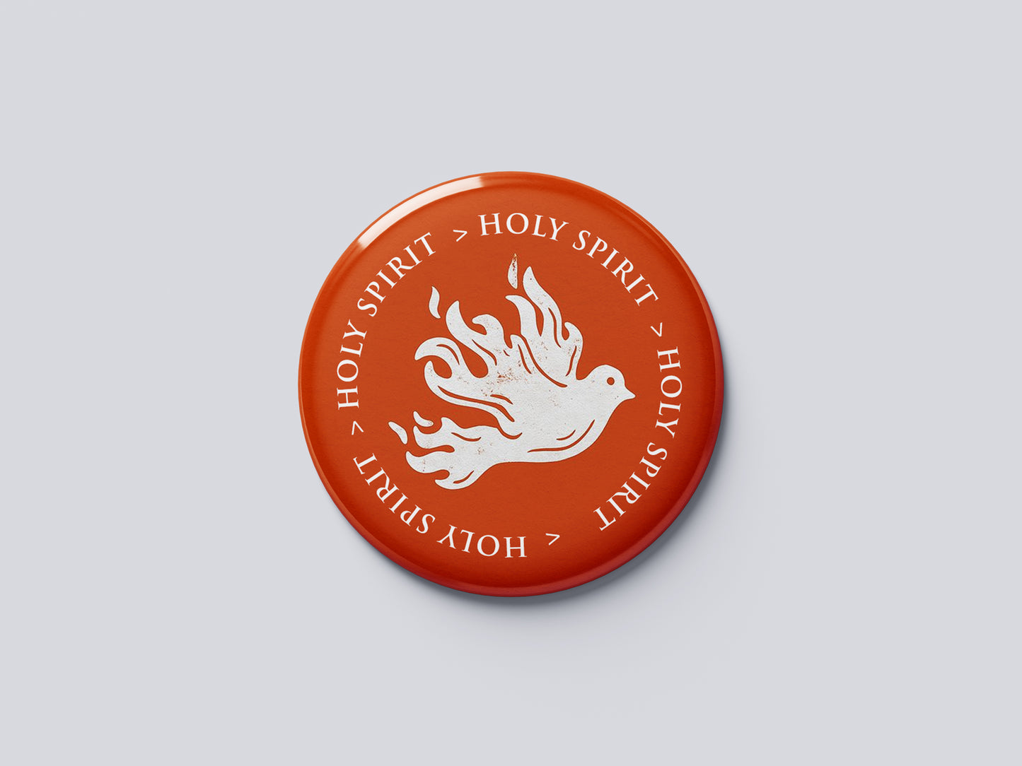 "Holy Spirit" Fridge Magnet (Big Size) | Christian Decor | Premium Quality Round Badge