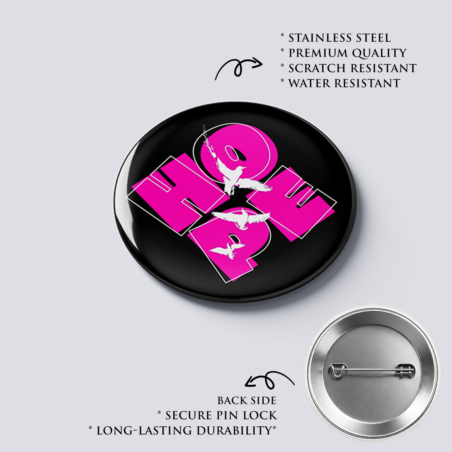 HOPE : Christian Decor | Premium Quality Round Badge