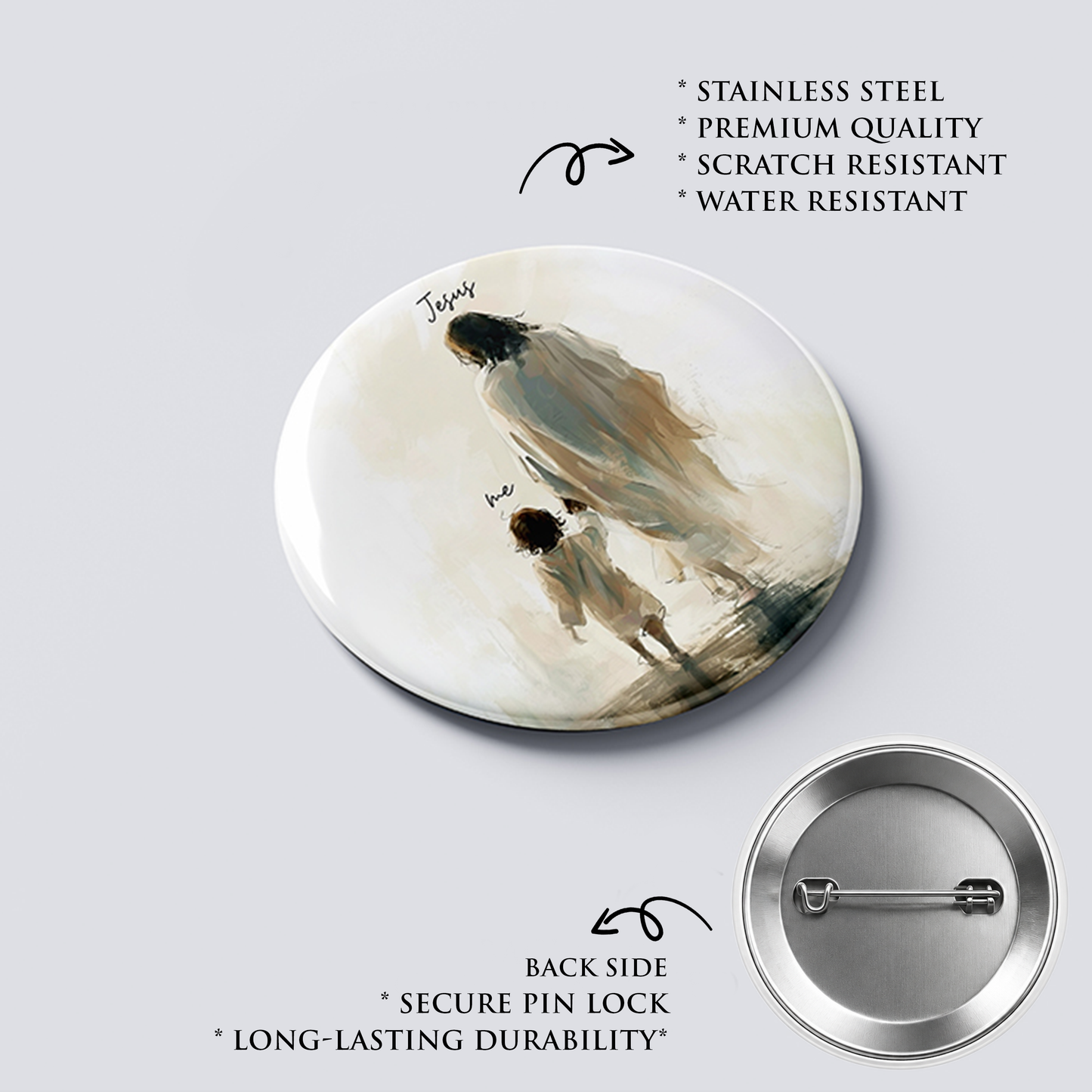 JESUS - ME : Christian Decor | Premium Quality Round Badge