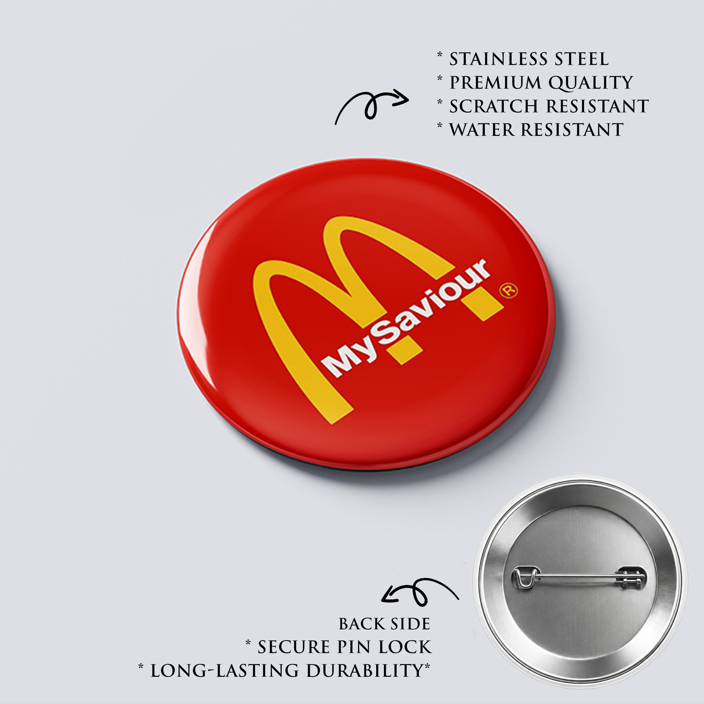 MY SAVIOUR : Christian Decor | Premium Quality Round Badge