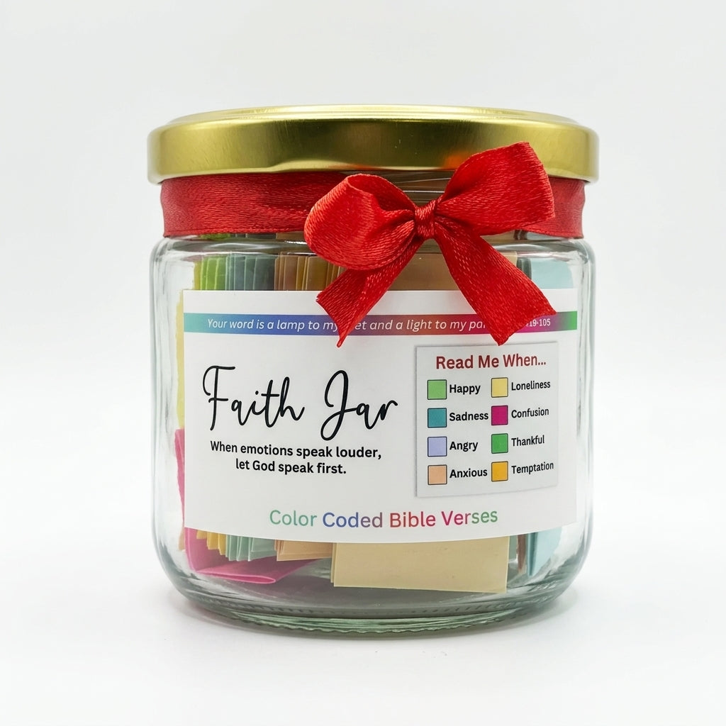Faith Jar – Color Coded Bible Verses for Every Emotion