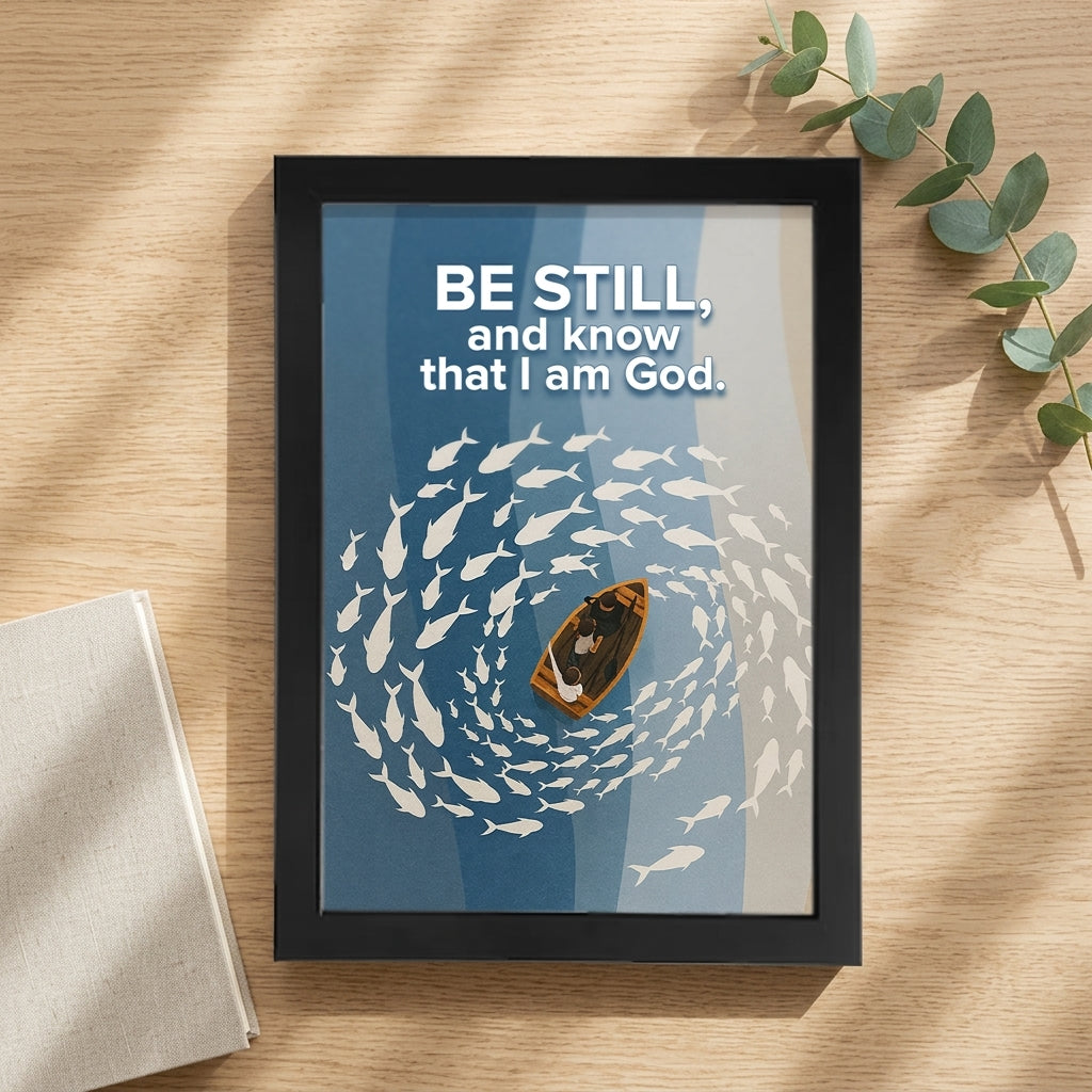 Be Still and Know That I Am God – Photo Frame_A4 Size ( 12inch*8inch ) | Premium Black Frame