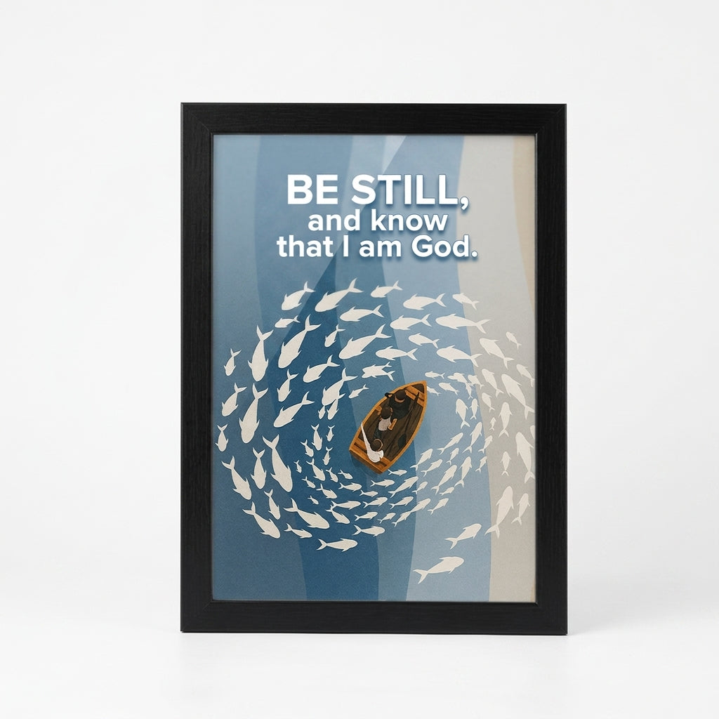 Be Still and Know That I Am God – Photo Frame_A4 Size ( 12inch*8inch ) | Premium Black Frame