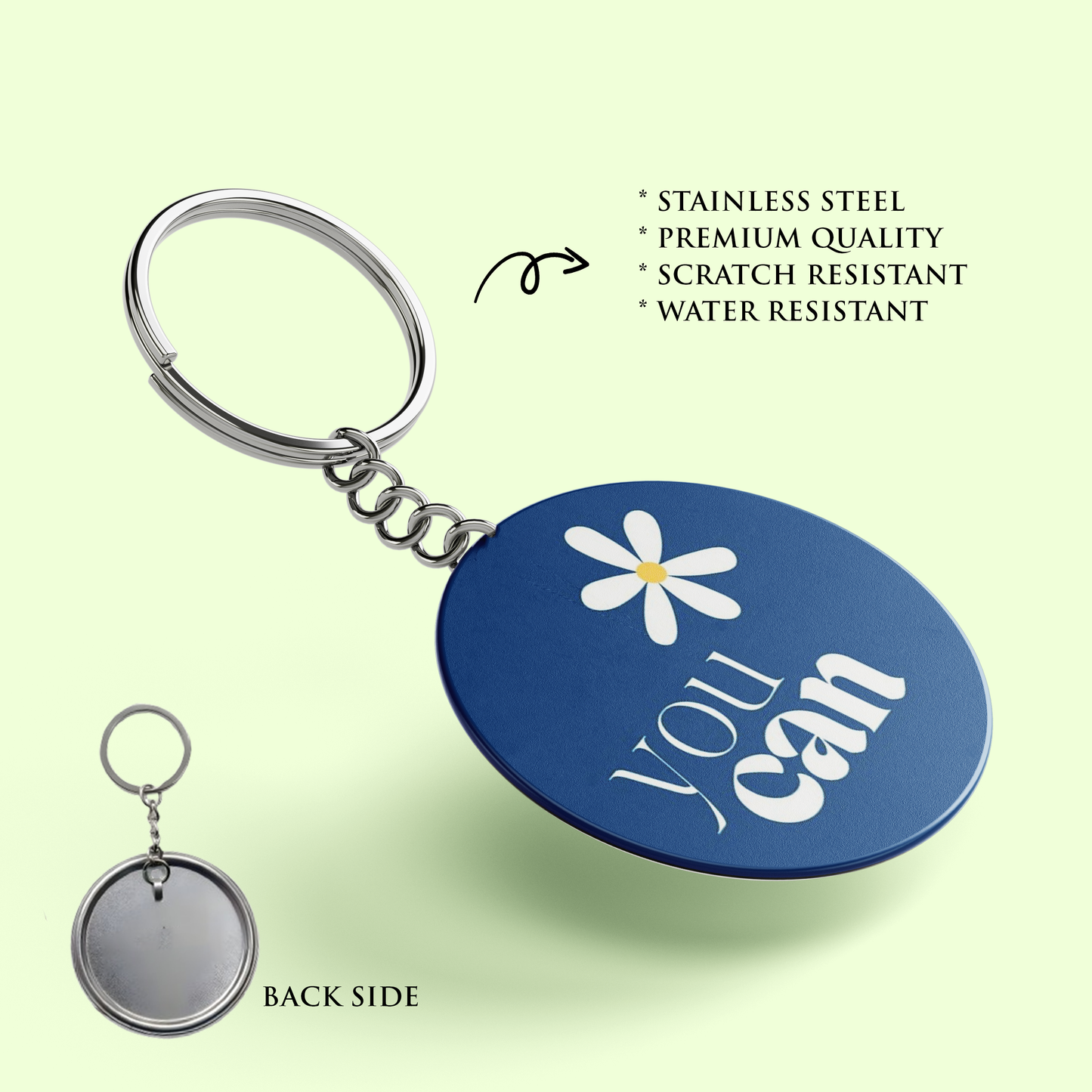 YOU CAN : Stainless Steel Keyring | Bible Verse Keychain | Premium Stainless Steel (Copy)